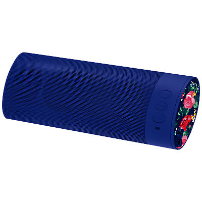 KitSound Boombar Bluetooth Portable Speaker with Built-In Mic Navy/ Rose Gold